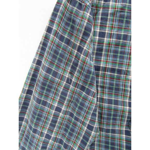 Ralph Lauren Polo Shirt Small Sleepwear Sleep Button Up Red Pony Plaid* - Picture 7 of 11